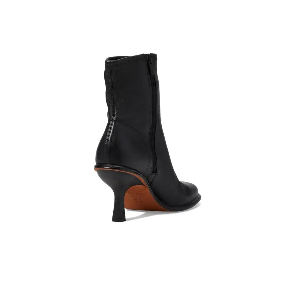 VINCE FREYA BLACK LEATHER 8 M FLATS
